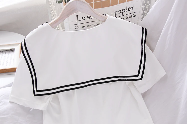 

Women's T-shirt Navy tie-and-tie solid-colored Funny t-shirt noble lady DM001