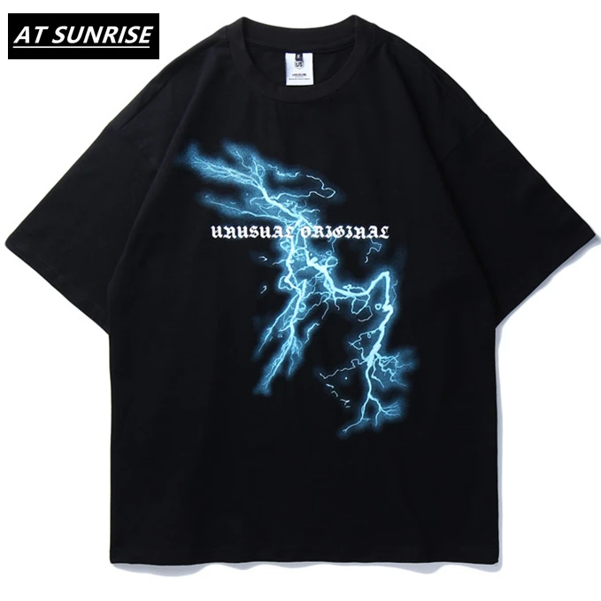 2020 молния череп Луна Printde уличная футболка хип хоп повседневные шорты в стиле