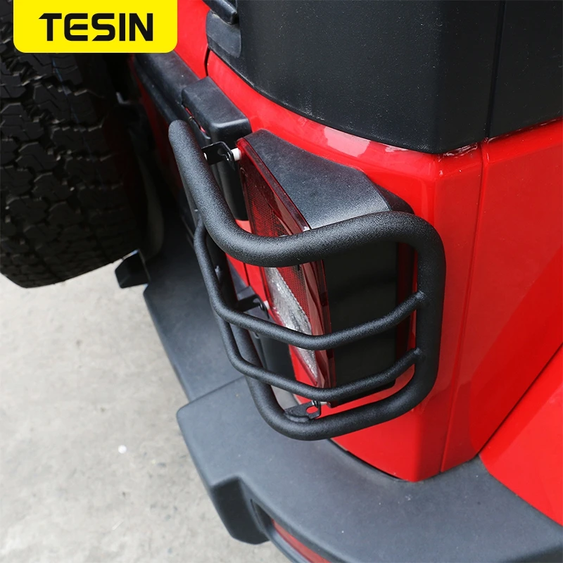 Защитная светильник шка для заднего фонаря TESIN металлическая Jeep Wrangler JK 2007 + черные