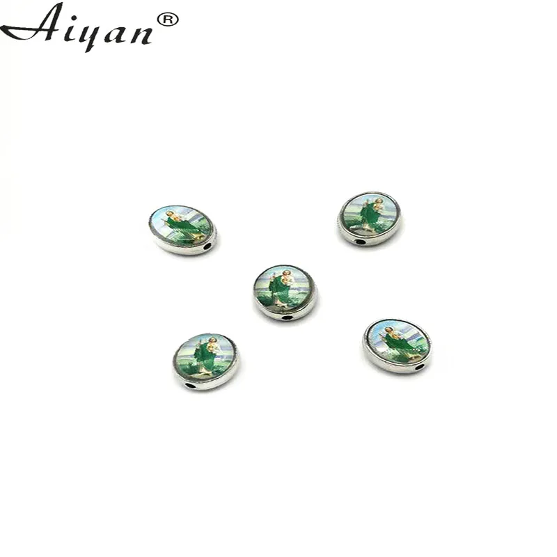 Бусины Овальные двусторонние из масляного сплава с множеством прямых отверстий