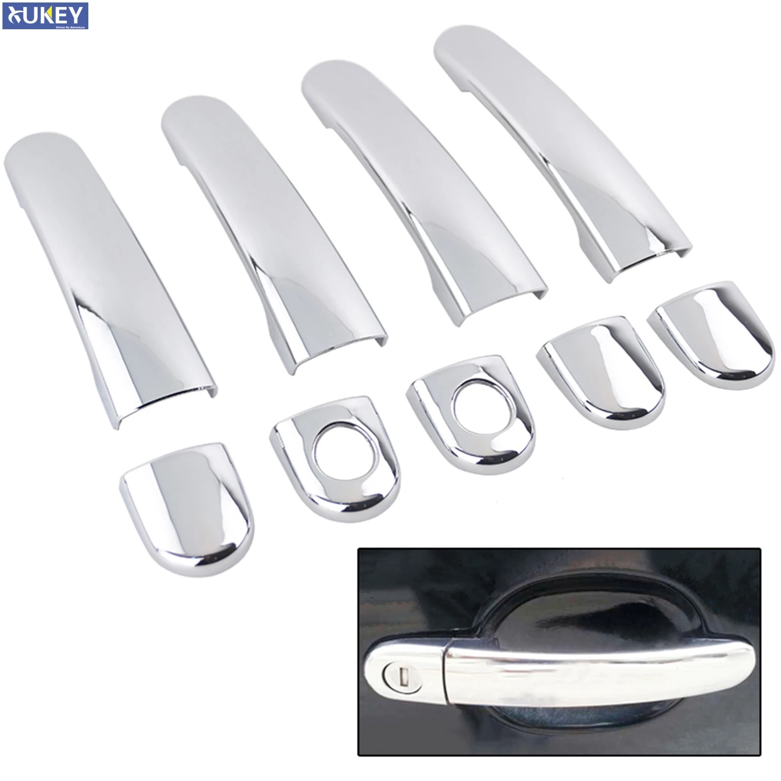 Хромированная Защитная крышка для дверной ручки VW Passat Jetta Golf Polo Skoda Superb Octavia Seat Cordoba