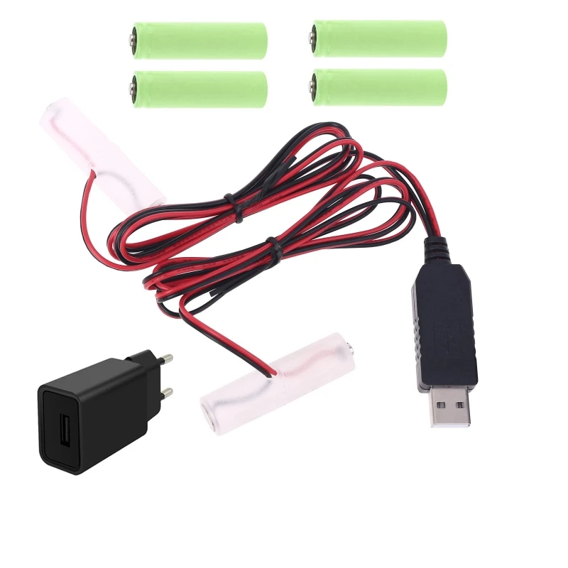 

Universal Dual AA Battery Eliminator EU Plug Power Supply Adapter 1.5V 3V 4.5V 6V Can Replace 1 to 4pcs AA Battery