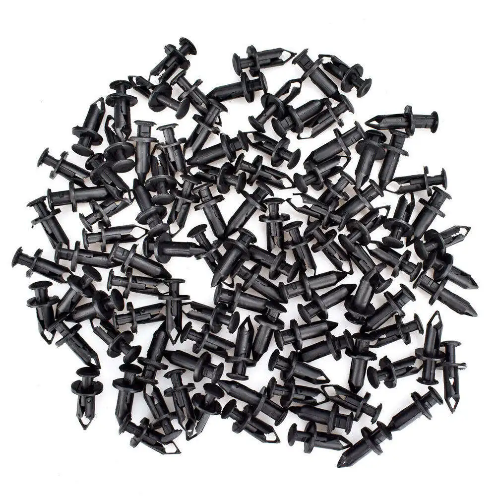 

100x Fastener Plastic Rivets Push Clips Fender Bumper For Honda Kawasaki Suzuki