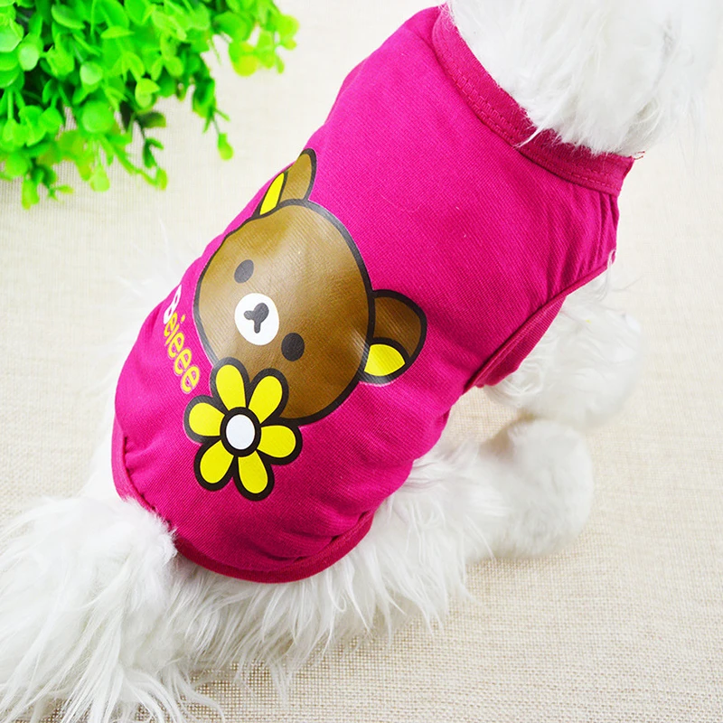 Весенне-летняя новая одежда для собак и кошек жилетка с медведем |