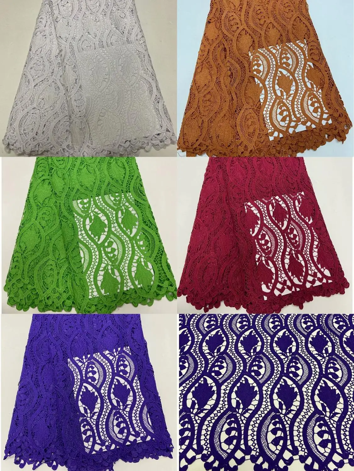 

High Quality Sequins African Guipure Cord Lace Fabric Soft French Mesh Milk Silk Water Soluble Cord Lace For Party