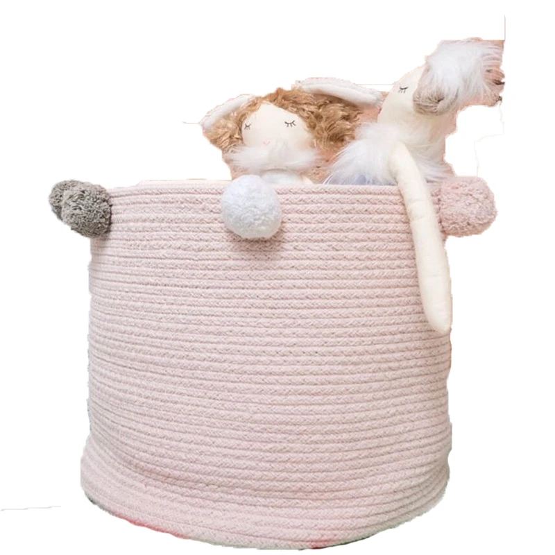 

New Nordic style dirty clothes storage basket hair ball storage blue Laundry basket home bedroom toy storage basket