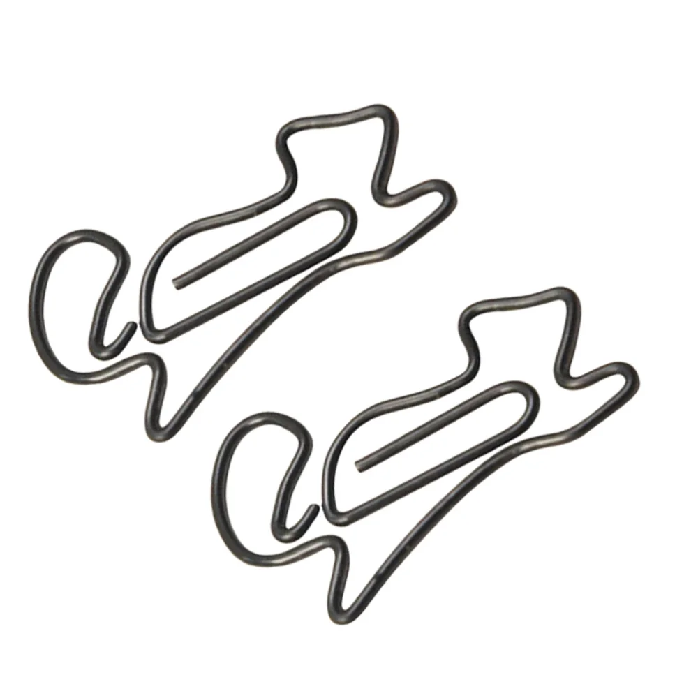 

30Pcs Fashion Squirrel Shaped Clips Durable Metal Paper Clips for Students Office(Black)