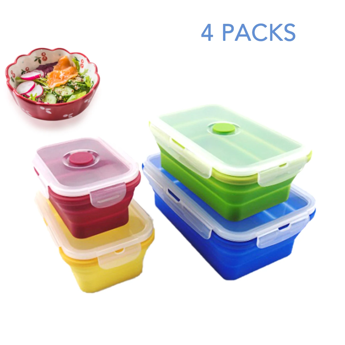 Многофункциональная креативная силиконовая коробка свежести практичная бэнто