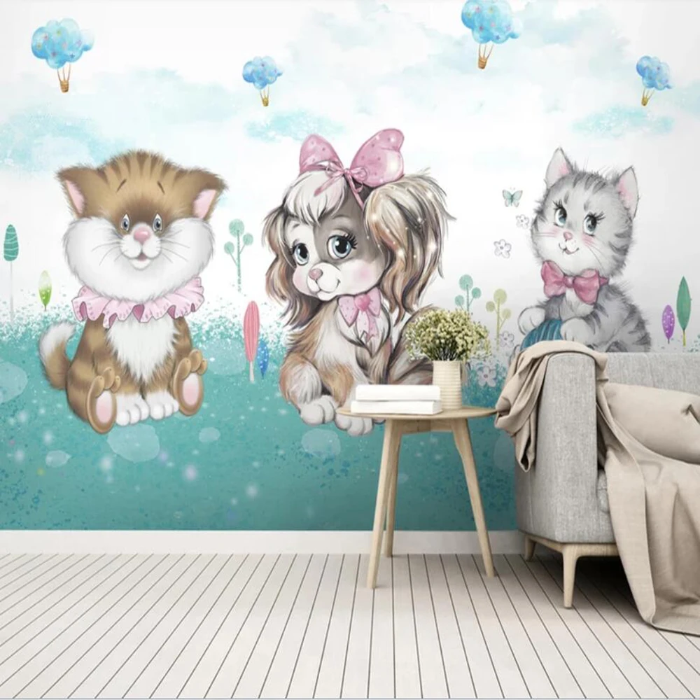 Настенные 3D обои Milofi на заказ скандинавский свежий Кот фон для детской комнаты