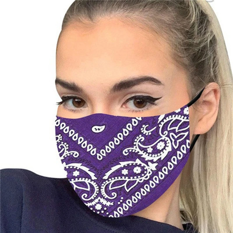 

Women Spring Adjustable Mask Printed Ladies Earhook Washable Mask Fashion Reusable Dust Proof