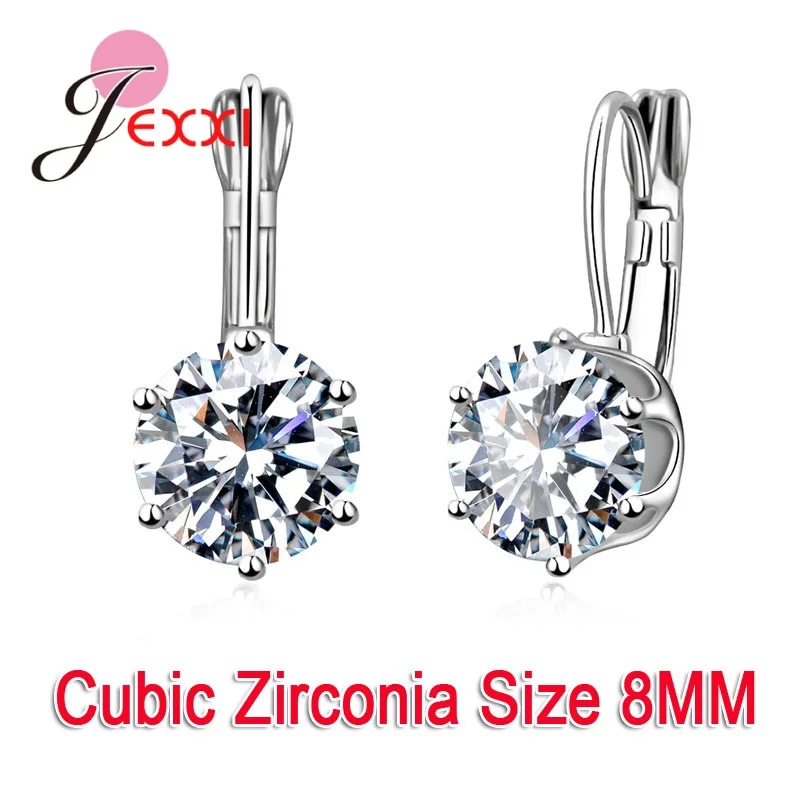 

Big Promotion Genuine 925 Sterling Silver Hoop Earrings For Women Girls Female Fashion Crystal Earrings Jewelry New Bijoux