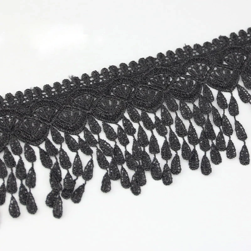 (1 ярд/рулон) 70 мм белая черная шелковая сетка кружево блестящая отделка рукоделие