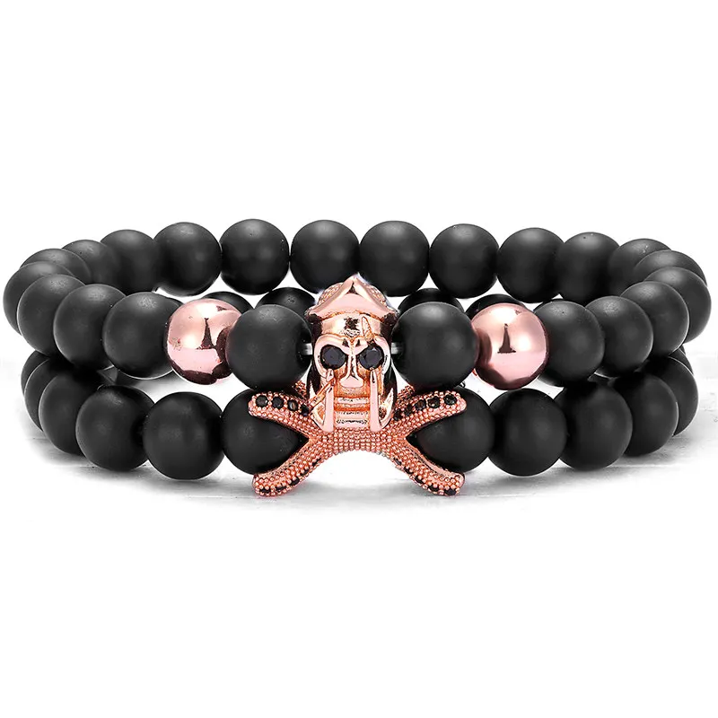 2 шт./компл. горячая Распродажа браслет на шлем 8 мм матовый Камень Модные