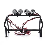 metal matte surface rolling cage bucket with 6 led lights white lampshade car accessories for 110 rc rock crawler