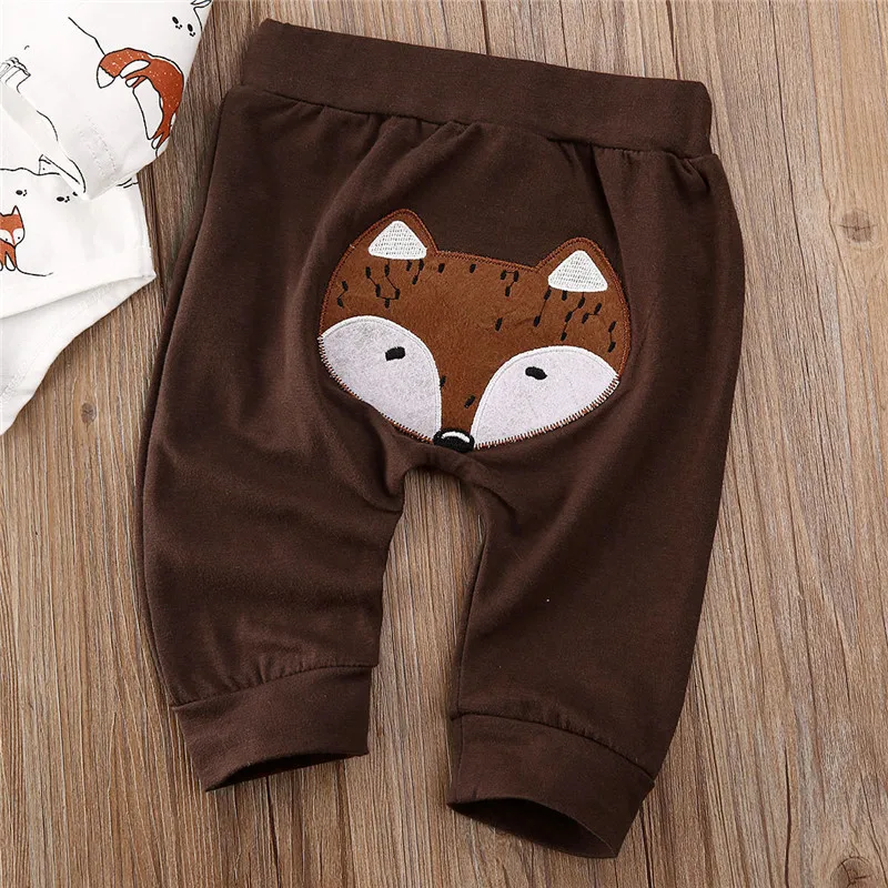 

Newborn Baby Boy Girl Animal Print Stripe Tops Long Sleeve Romper PP Pants Trousers Autumn Spring Cotton Outfit Set Clothes