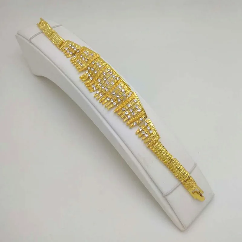 Новинка Африканский золотой цвет большой набор украшений ожерелье браслет