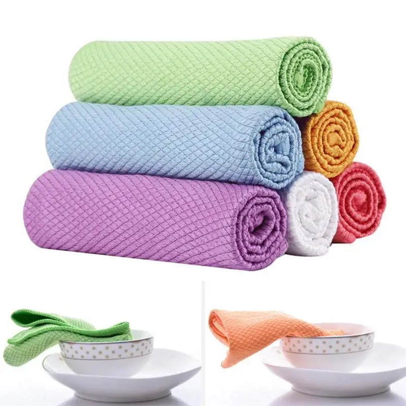 

A Pcs Of Rags, Kitchen Household Glass Table Washing Cleaning Rags, Cleaning Cloths, Computer Dishes Scale Car Rags Wipes F U2M4