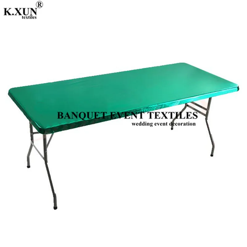 Бронзирующий Matalic прямоугольный чехол для стола из спандекса ткань свадебная