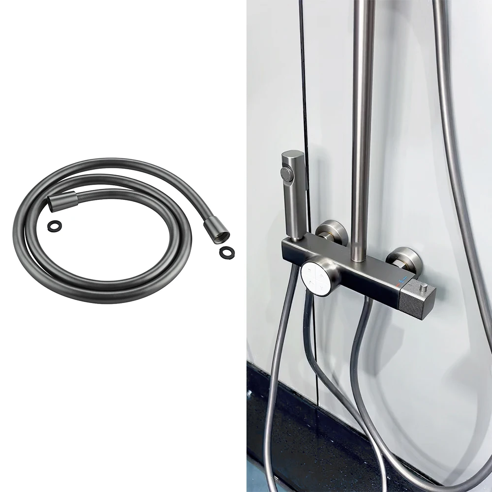 new bathroom shower hose high pressure pvc handheld shower plumbing flexible hose gi2 universal interface anti winding fixture free global shipping
