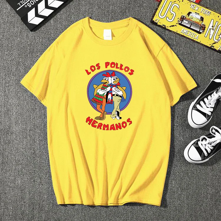 Лидер продаж летняя мужская футболка новинка LOS POLLOS Hermanos хлопковая Футболка с