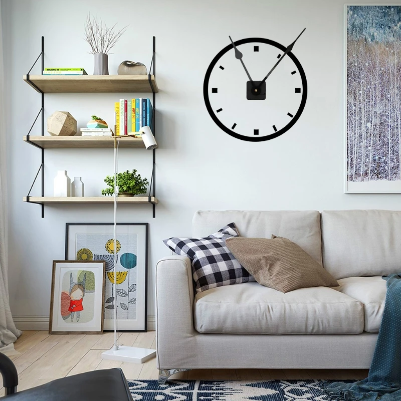 DIY тихий большой Часы настенные кварцевые механизм движения руки инструмент для