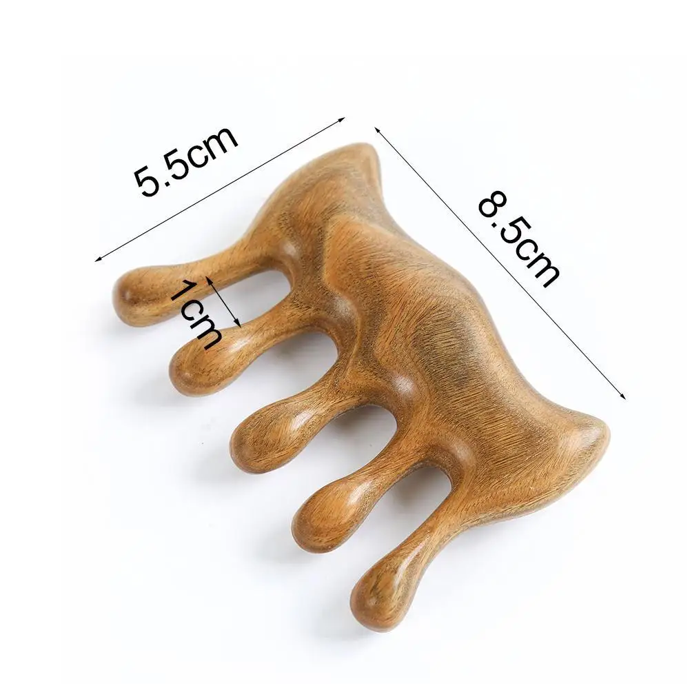 

5 Teeth Wood Comb Head Meridian Mini Hair Comb Sub-Ebony Materials Of Comb Dropshipping Precious Massage Wooden Made Tool V5M8