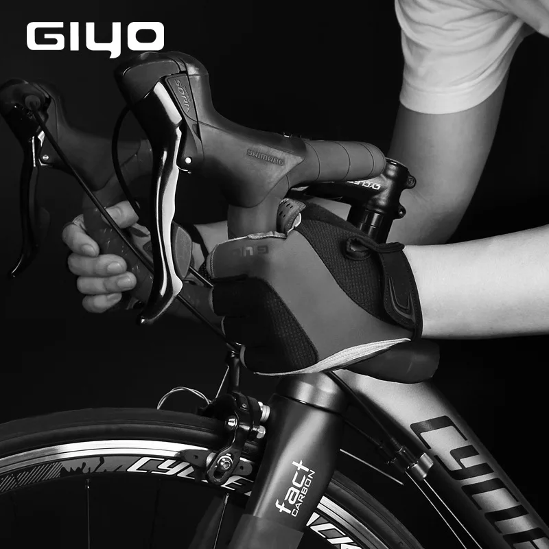 GIYO S-10 Summer Bicycle Breathable Shock Absorbing Half Finger Glove Mountain Bike Antiskid Wear Resistant Cycling Gloves