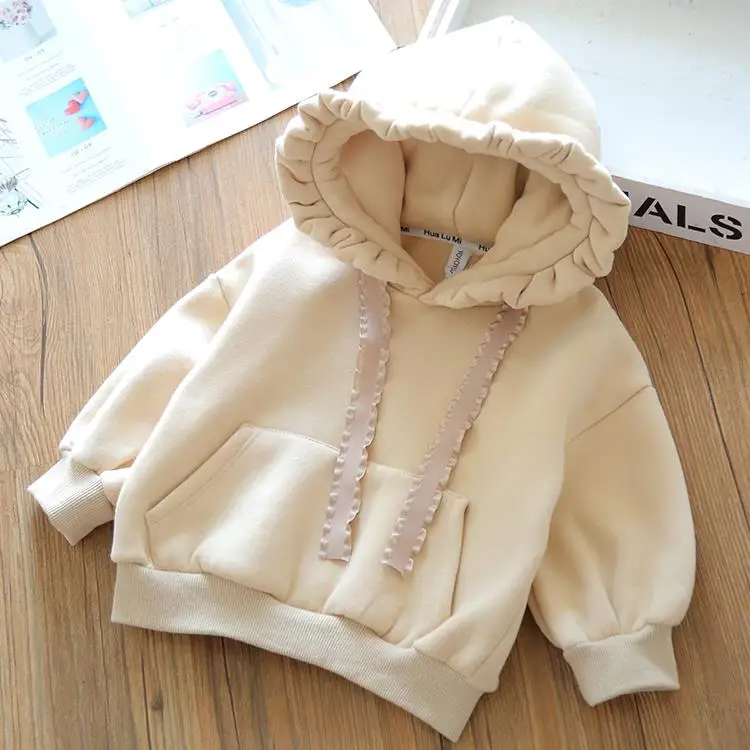 Зимнее платье для девочек с длинным рукавом и капюшоном повседневное плотное