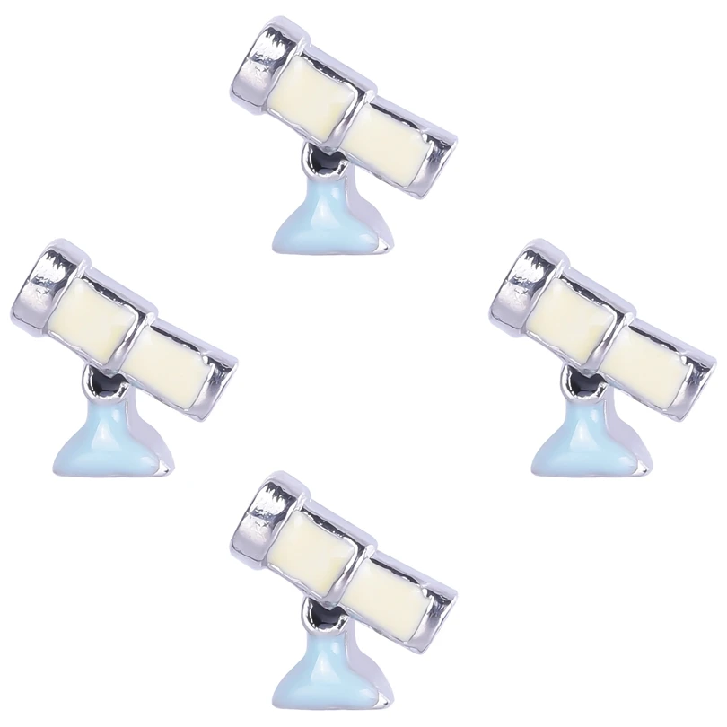 Милый эмалированный астрономический телескоп 20 шт./лот, подвески с плавающими подвесками внутри, медальон с памятью, ожерелья, аксессуары для изготовления ювелирных изделий