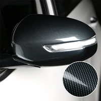 carbon fiber car rear view rearview mirror edge guards case for kia sportagemirror covers shell 4 ql 2016 2018 2019 accessories
