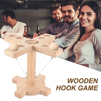 fun drinking game toys wooden ring toss game toss hook board games party fast paced interactive battle game toy for 4 people