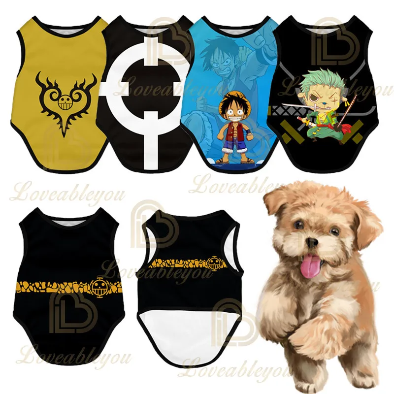

Anime Monkey D Luffy Cosplay 3D Print Hoodie Pet Vest Dog Clothes Jacket Coat Clothing Outfit Hoodies For Small Medium Dogs