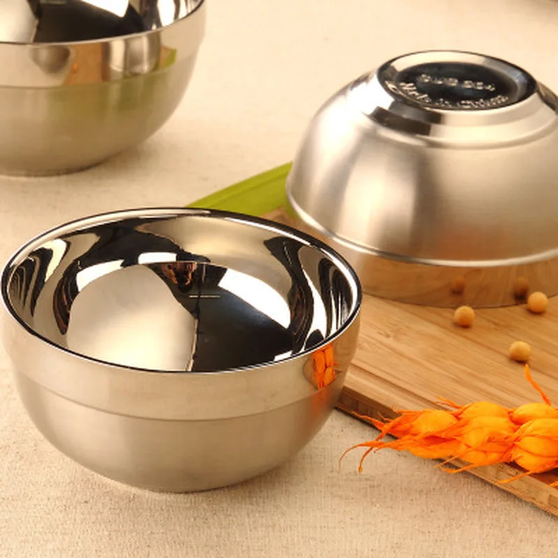 Многоразовые термоизоляционные миски из нержавеющей стали двойная