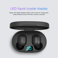 new e6s smart digital display bluetooth headset wireless mini hifi headset stereo in ear waterproof sports earphone