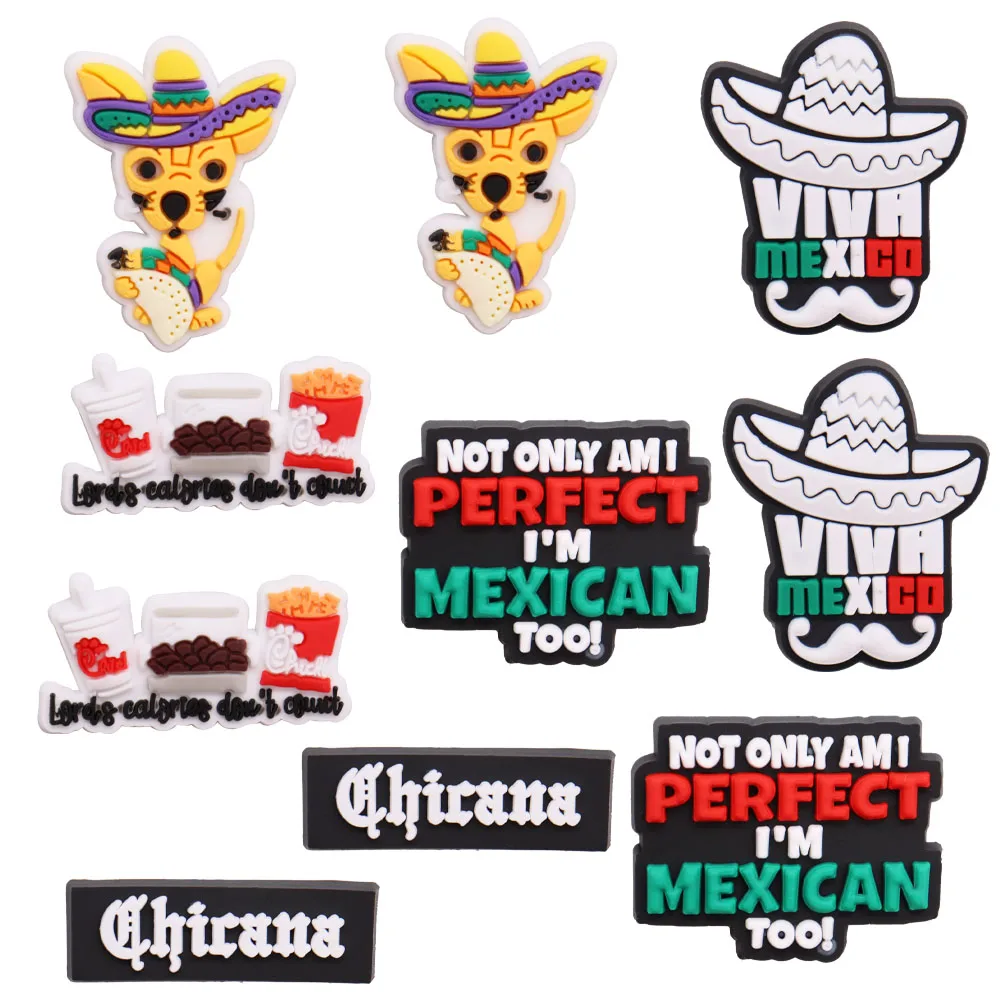 1PCS PVC Cute Cartoon Fridge Magnetic Sticker Viva Mexican Not Only Am I Perfect I'm Mexican Too Hat Taco Refrigerator Magnets