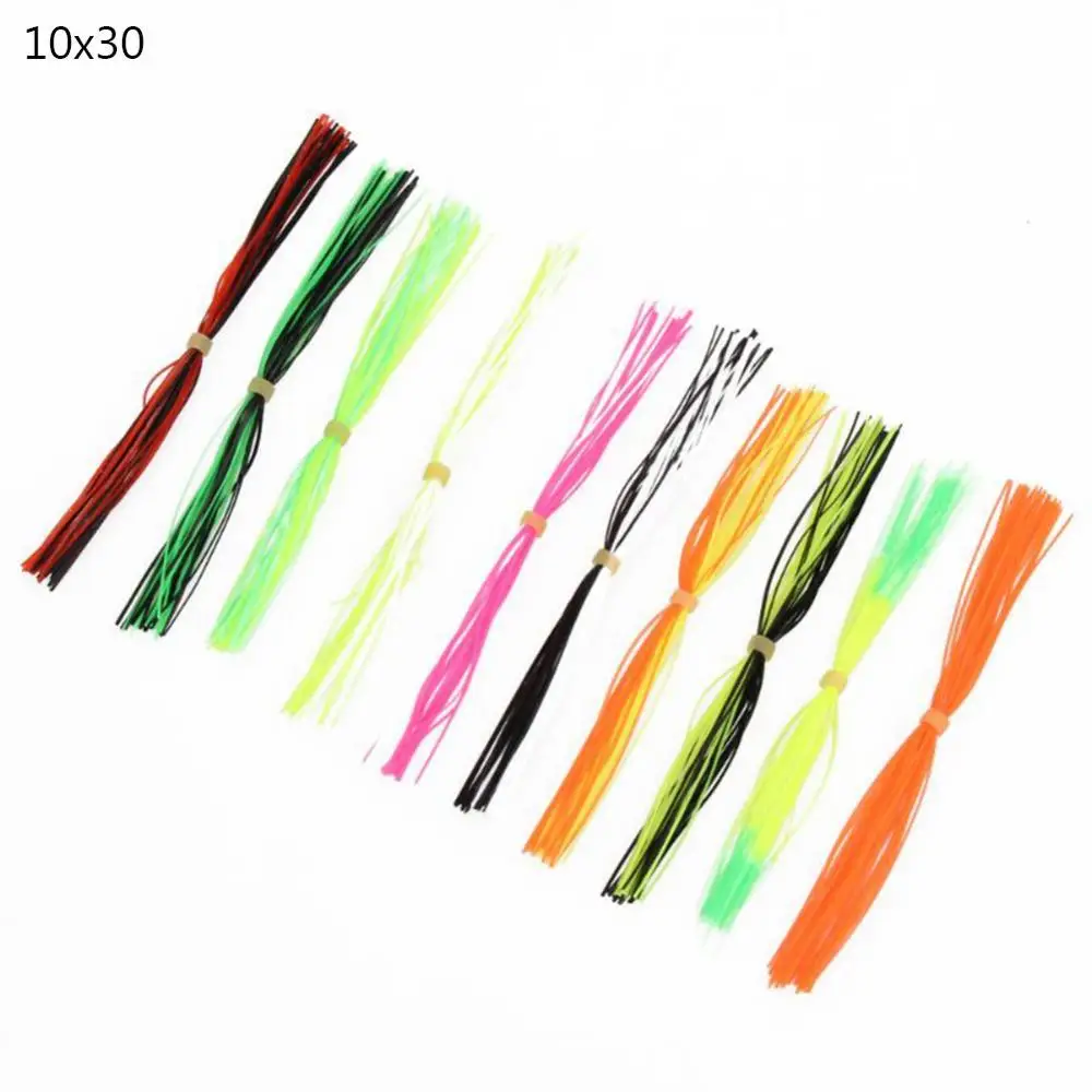 

35% Discounts Hot! 300Pcs Silicone Line Squid Skirts Artificial Bait Fishing Tackle Accessories