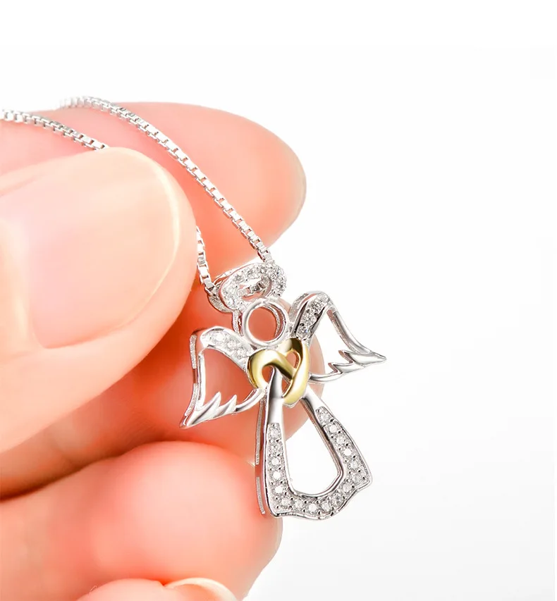 Ожерелье с подвеской в виде хрустального ангела изысканное ювелирное изделие