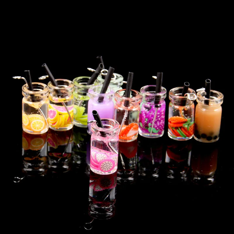 Подвески с подвеской 3D прозрачное стекло сладкие конфеты бутылка для напитков