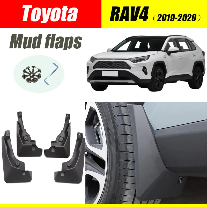 

For Toyota RAV4 Mud flaps mudguards fenders RAV4 Mud flaps splash guard car accessories auto styline Front Rear 4 PCS 2019-2020