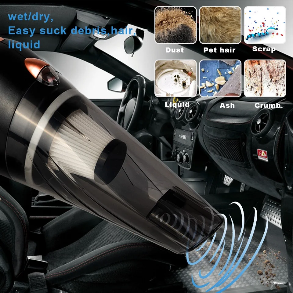 Новый влажный и сухой пылесос двойного назначения мощный всасывающий 12 в 120 Вт 4800