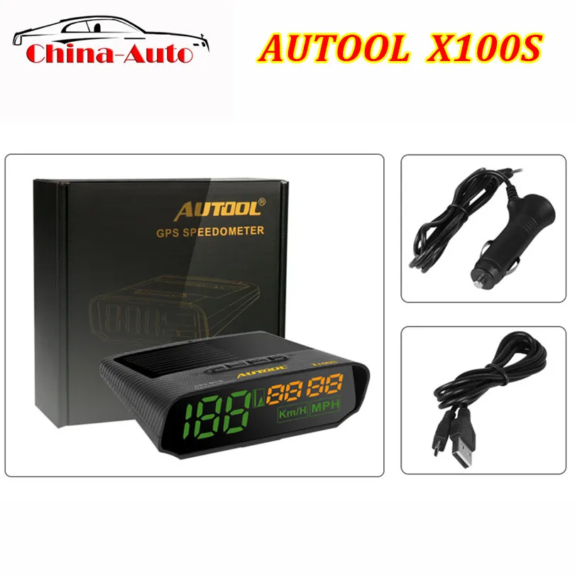 AUTOOL X100S GPS Автомобильный цифровой измеритель на солнечной батарее HUD KM/H миль/ч
