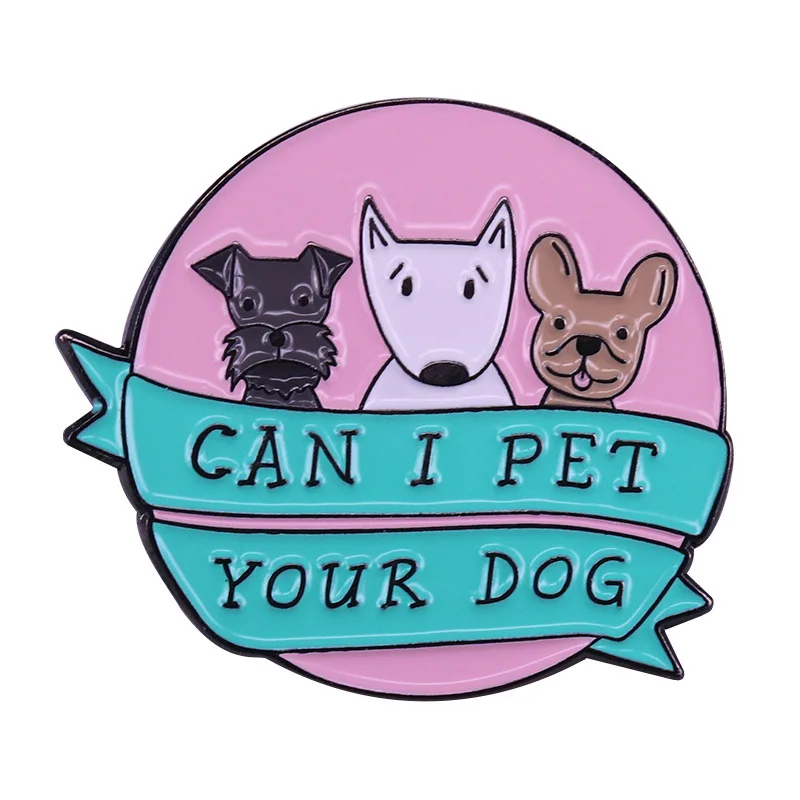 

K3095 Cartoon Funny Enamel Pins Dog Pet Animal Jewelry Brooches Lapel Pin For Friends Gift