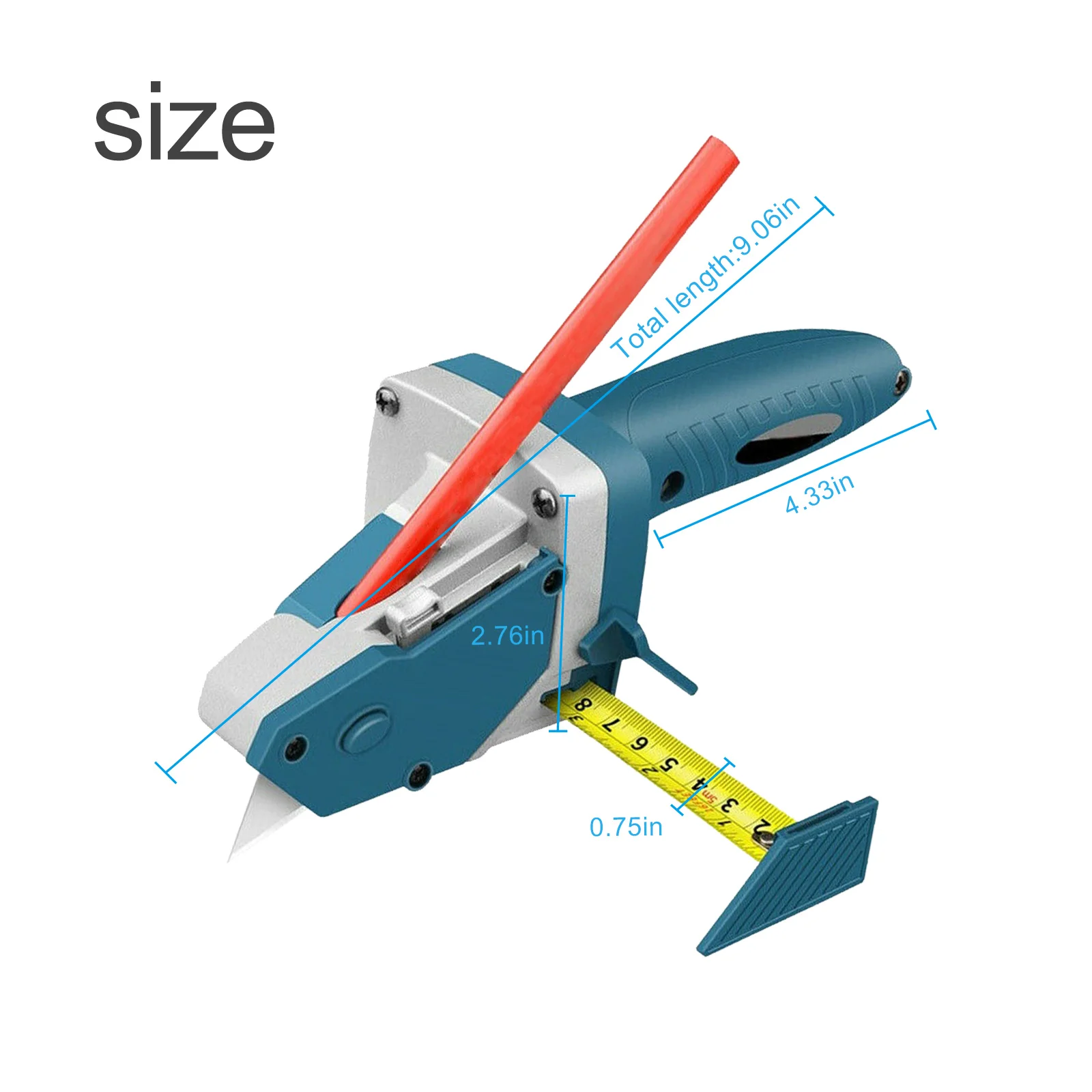 

Manual Gypsum Board Cutter Hand Push Drywall Artifact Tool Scale Tool Pencil Woodworking Scribe Cutting Board Plasterboard Edger