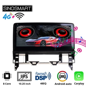 Sinosmart 10,25 'автомобильный навигационный GPS плеер для Mazda 6 2002-2008 8-ядерный процессор 32EQ IPS экран