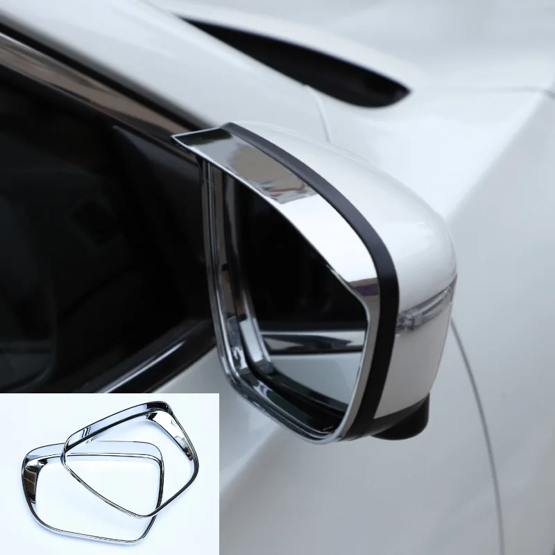 

For Nissan Qashqai J11 2014 2015 2016 2017 2018 2019 Car Rearview Mirror Rain Shade Rainproof Blades Cover Trim Accessories