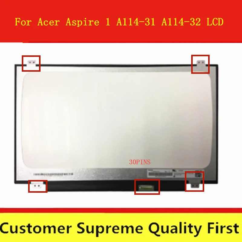 14 0 &quotНоутбук ЖК дисплей Экран для Acer Aspire 1 A114 31 32 30 контактов HD 1366X768 displat матричная