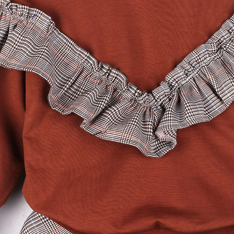 Детская одежда для девочек Cet Осенняя Толстовка с длинным рукавом коричневого