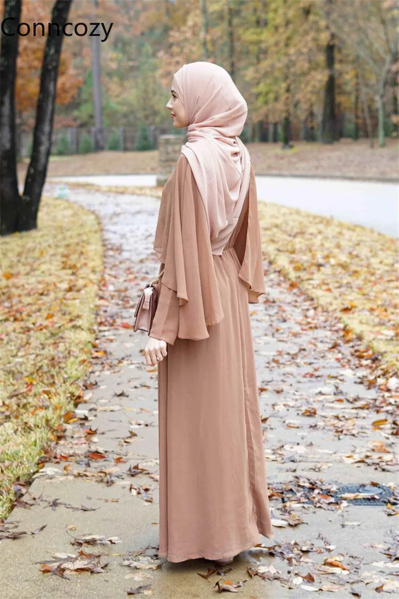 Мусульманская Мода для женщин абайя Исламская одежда для женщин летний мыс длинное платье Дубай Абая двойные штаны с фальш-вставкой Турция одежда - купить по выгодной цене
