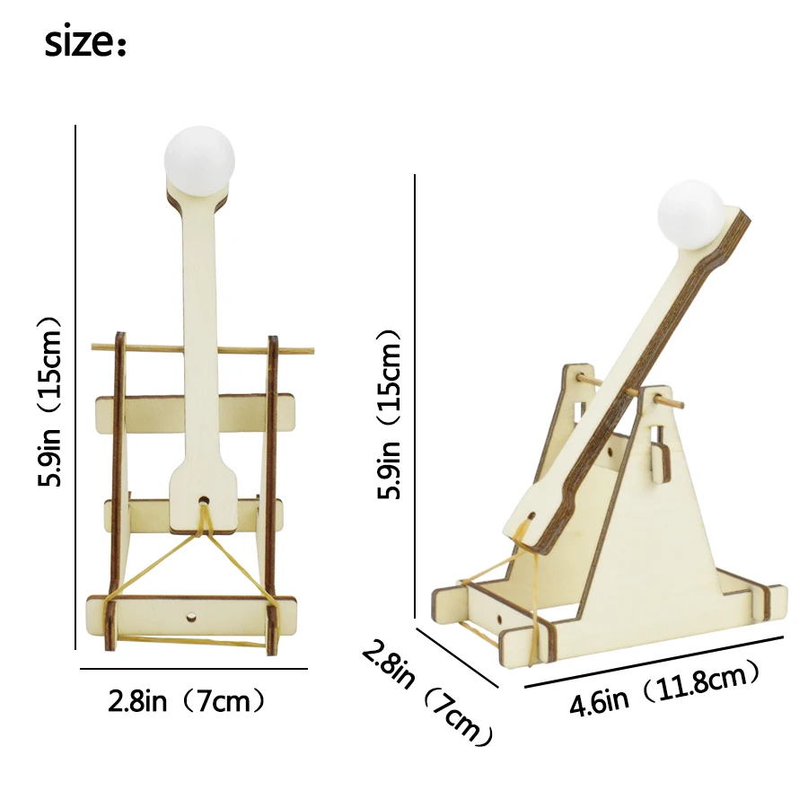 Деревянная Рогатка Модель Набор DIY Trebuchet образовательная научная Сборка строительные блоки игрушки для детей физический эксперимент игры