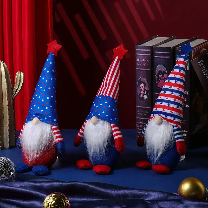 

Кукла безликая, сидящая, карликовая, украшение для стариков, креативная кукла, плюшевая кукла, кукла американский День Независимости, украш...